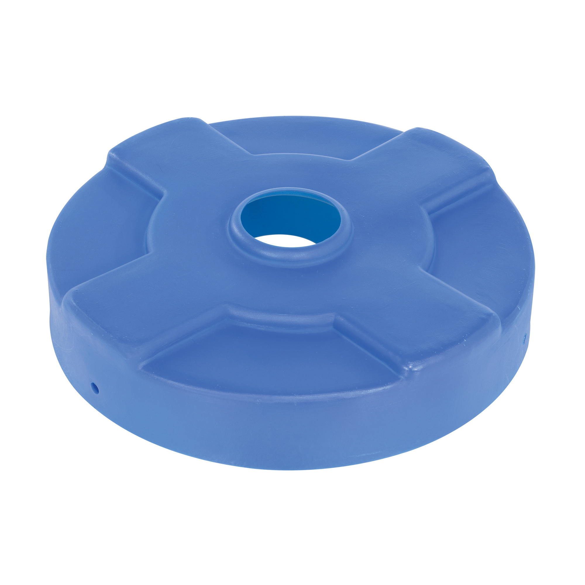 Vestil Low-Density Poly Drum Recycle Lid - 30 Gal., Polyethylene, 20in. Diameter, Blue, Model# DC-P-30-CAN-BU